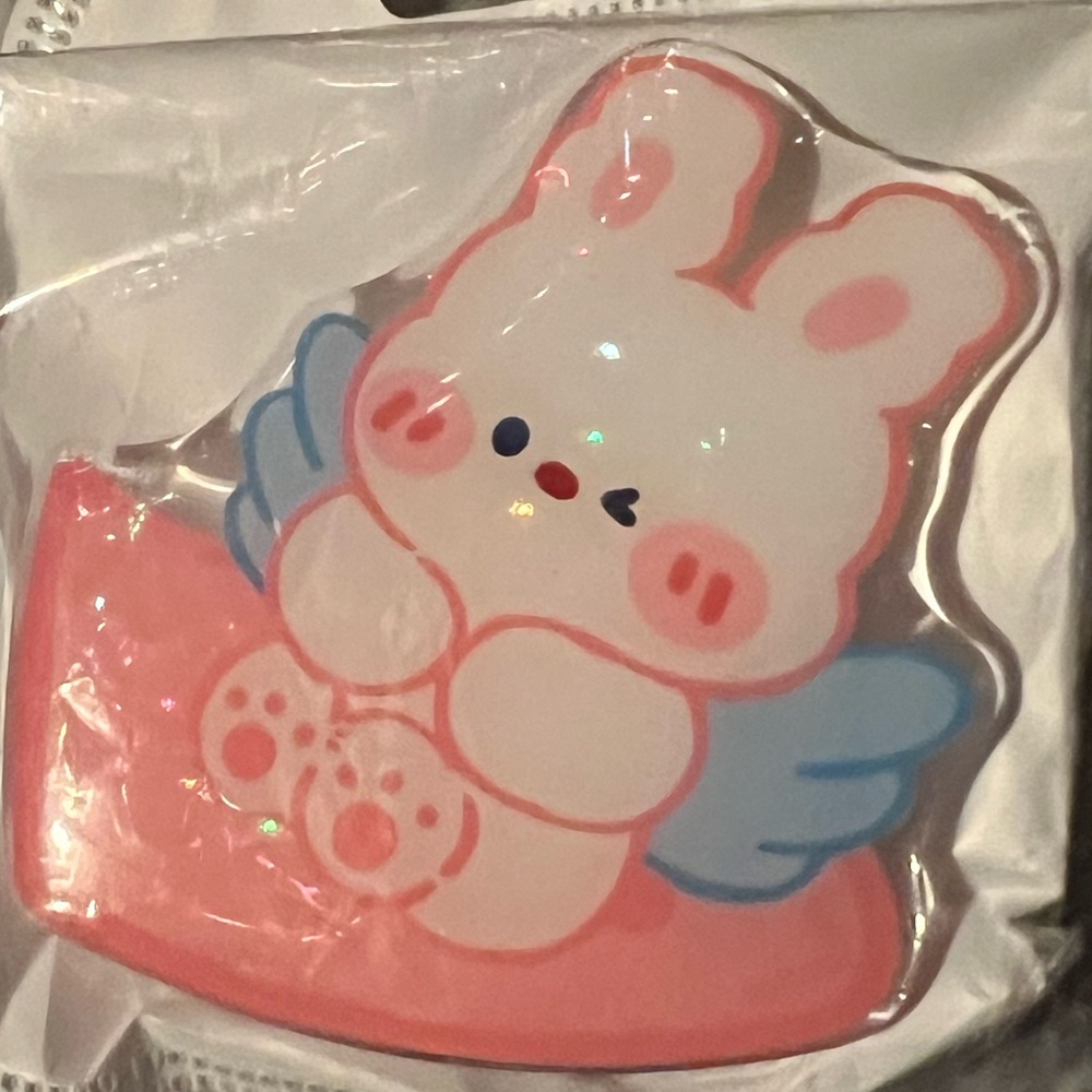 A cute pink bunny